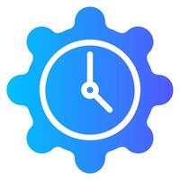 time management gradient icon vector