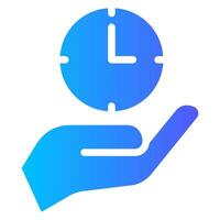 time management gradient icon vector