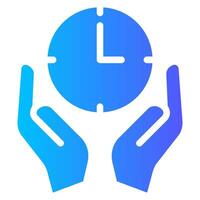 time management gradient icon vector