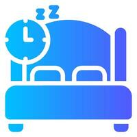 bed time gradient icon vector