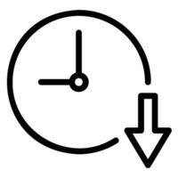 reduce time line icon vector