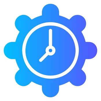 hora administración degradado icono vector