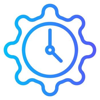 hora administración degradado icono vector