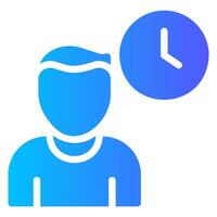 time management gradient icon vector