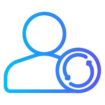 sincronizar degradado icono vector