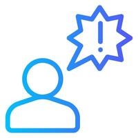 Shout gradient icon vector