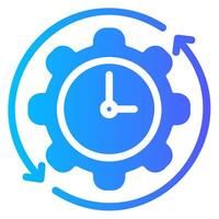 time management gradient icon vector