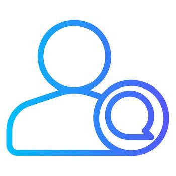 icono de degradado de mensaje vector