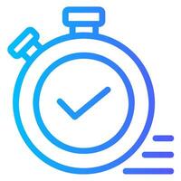 on time gradient icon vector