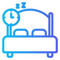 bed time gradient icon vector