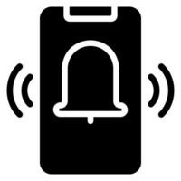 alarm glyph icon vector