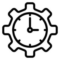 time management line icon vector