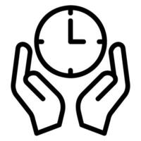 time management line icon vector