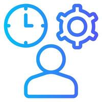 time management gradient icon vector