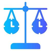 time management gradient icon vector