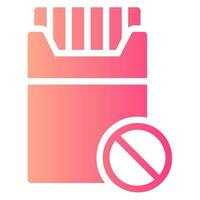 no smoking gradient icon vector