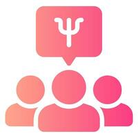 group therapy gradient icon vector