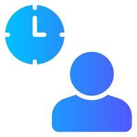 time management gradient icon vector