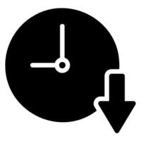 reduce time glyph icon vector