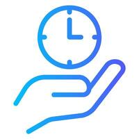 time management gradient icon vector