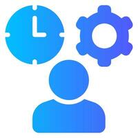 time management gradient icon vector
