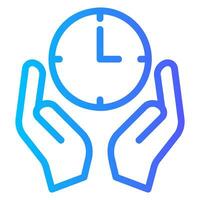 time management gradient icon vector