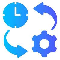 time management gradient icon vector