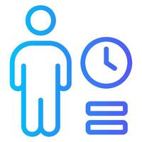 time management gradient icon vector