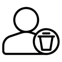 trash line icon vector