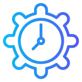 hora administración degradado icono vector