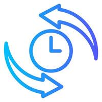 time management gradient icon vector