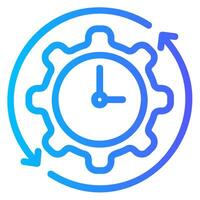 time management gradient icon vector