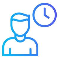 time management gradient icon vector