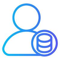 database gradient icon vector