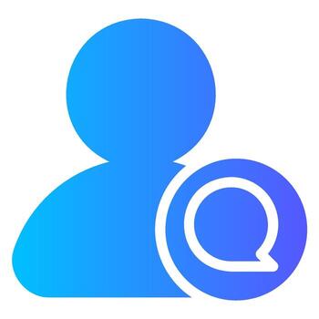 message gradient icon vector