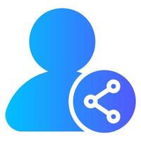 share gradient icon vector