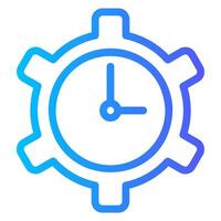 time management gradient icon vector