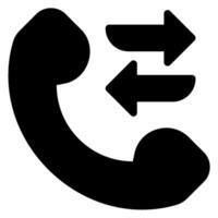 call log glyph icon vector