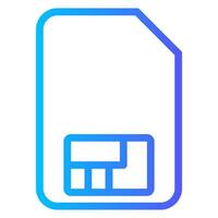 sim gradient icon vector