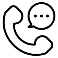 phone call line icon vector