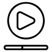 video player line icon vector