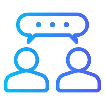 conversation gradient icon vector