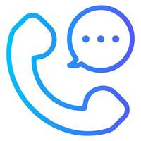 phone call gradient icon vector