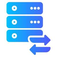 data transfer gradient icon vector