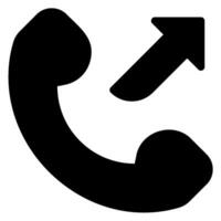 outcoming call glyph icon vector