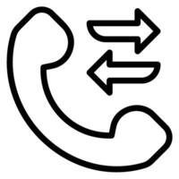 call log line icon vector