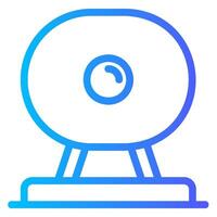 web camera gradient icon vector