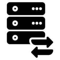 data transfer glyph icon vector