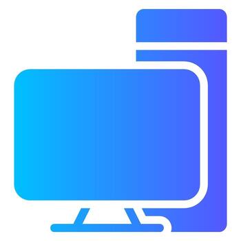 icono de gradiente de computadora vector