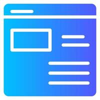 webpage gradient icon vector